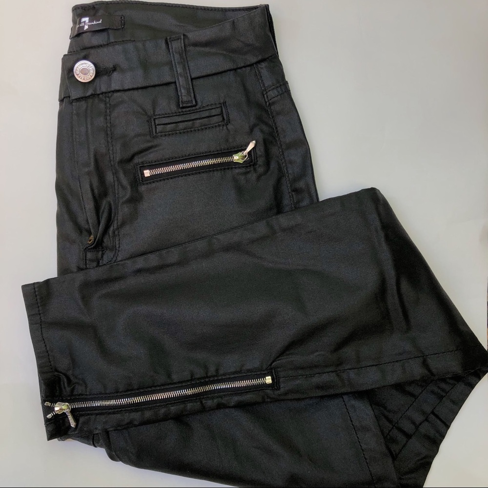 High Waist Moto Zip Ankle Skinny 7 For All Mankind
